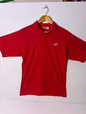 Vintage Nike Polo Shirt Red